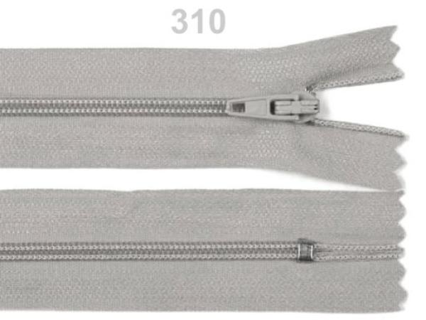 Reißverschluss Spirale 3 mm Länge 16 cm pinlock Beigegrau